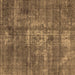 Square Machine Washable Oriental Brown Industrial Rug, wshurb1746brn