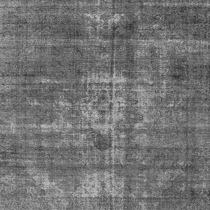 Square Oriental Gray Industrial Rug, urb1746gry
