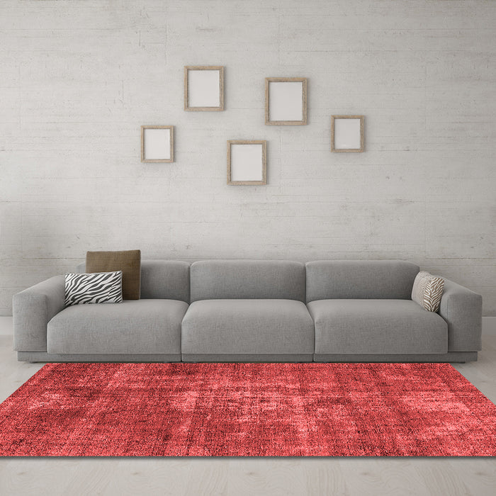 Industrial Red Washable Rugs