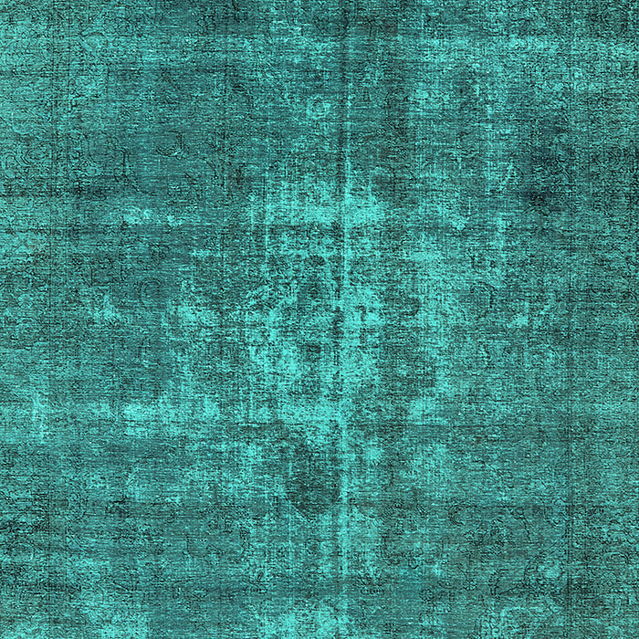 Machine Washable Oriental Turquoise Industrial Area Rugs, wshurb1746turq
