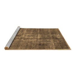 Sideview of Machine Washable Oriental Brown Industrial Rug, wshurb1746brn