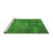 Sideview of Machine Washable Oriental Green Industrial Area Rugs, wshurb1746grn