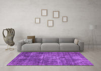 Machine Washable Oriental Purple Industrial Rug, wshurb1746pur