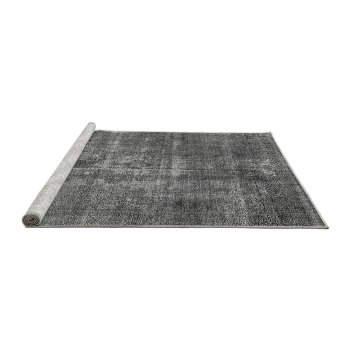 Sideview of Machine Washable Oriental Gray Industrial Rug, wshurb1746gry