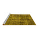 Sideview of Machine Washable Oriental Yellow Industrial Rug, wshurb1746yw