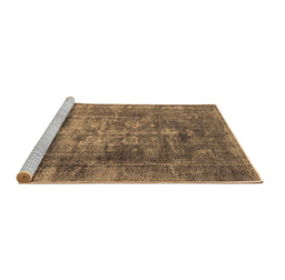Sideview of Machine Washable Oriental Brown Industrial Rug, wshurb1747brn