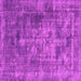 Square Machine Washable Oriental Pink Industrial Rug, wshurb1747pnk