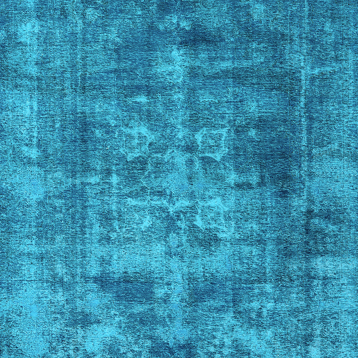 Machine Washable Oriental Light Blue Industrial Rug, wshurb1747lblu
