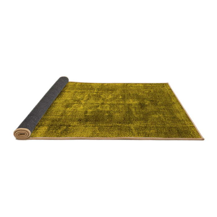 Sideview of Oriental Yellow Industrial Rug, urb1747yw