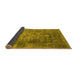 Sideview of Oriental Yellow Industrial Rug, urb1747yw