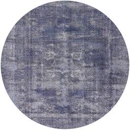 Round Machine Washable Industrial Modern Grape Purple Rug, wshurb1747