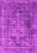 Machine Washable Oriental Pink Industrial Rug, wshurb1747pnk