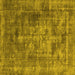 Square Oriental Yellow Industrial Rug, urb1747yw