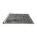 Sideview of Machine Washable Oriental Gray Industrial Rug, wshurb1747gry