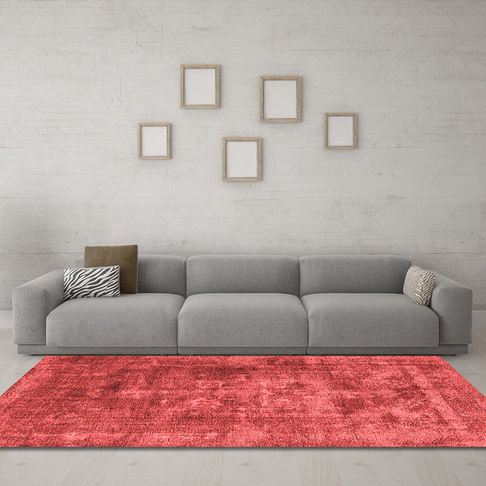 Industrial Red Washable Rugs