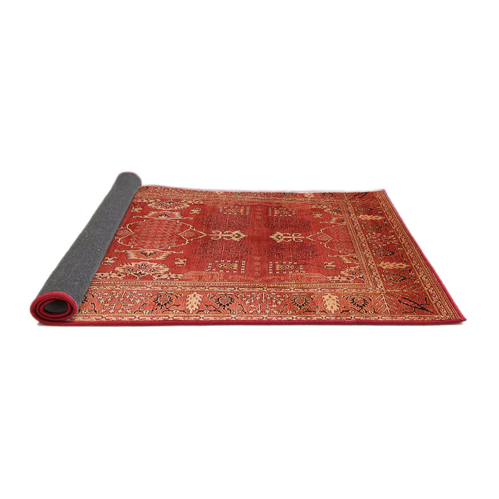 Sideview of Mid-Century Modern Red Oriental Rug, urb1748
