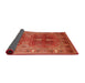 Sideview of Mid-Century Modern Red Oriental Rug, urb1748