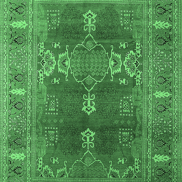 Oriental Emerald Green Industrial Rug, urb1748emgrn