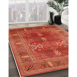 Machine Washable Industrial Modern Red Rug in a Family Room, wshurb1748