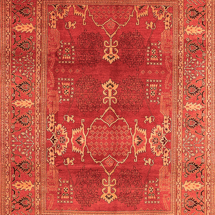 Machine Washable Oriental Orange Industrial Area Rugs, wshurb1748org
