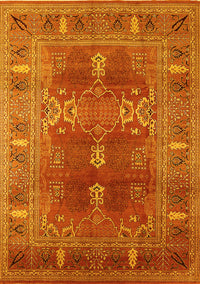 Oriental Yellow Industrial Rug, urb1748yw