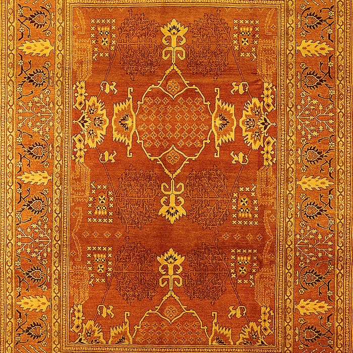 Oriental Yellow Industrial Rug, urb1748yw