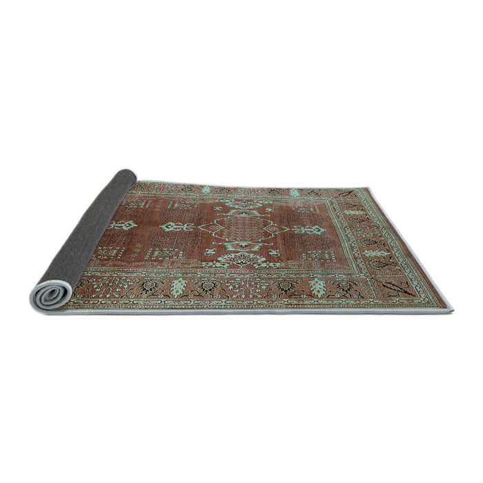 Sideview of Oriental Light Blue Industrial Rug, urb1748lblu