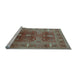 Sideview of Machine Washable Oriental Light Blue Industrial Rug, wshurb1748lblu