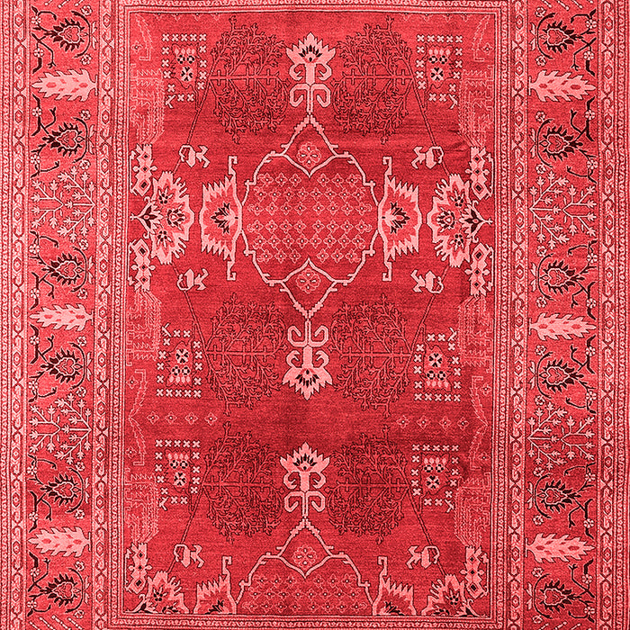 Machine Washable Oriental Red Industrial Rug, wshurb1748red