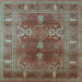 Square Oriental Light Blue Industrial Rug, urb1748lblu