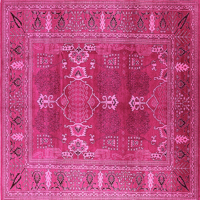 Square Oriental Pink Industrial Rug, urb1748pnk