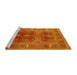 Sideview of Machine Washable Oriental Yellow Industrial Rug, wshurb1748yw