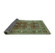 Sideview of Oriental Turquoise Industrial Rug, urb1748turq