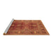 Sideview of Machine Washable Oriental Brown Industrial Rug, wshurb1748brn