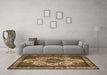 Machine Washable Oriental Brown Industrial Rug in a Living Room,, wshurb1749brn