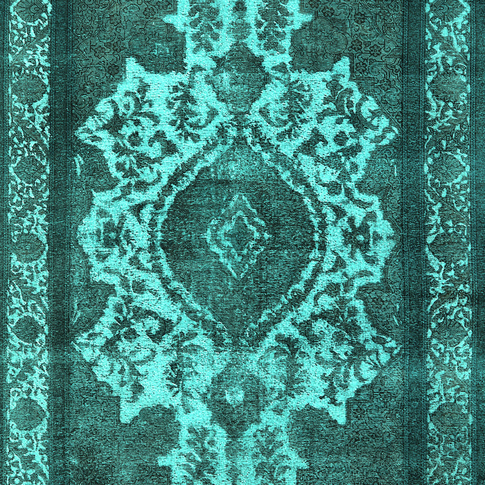 Oriental Turquoise Industrial Rug, urb1749turq