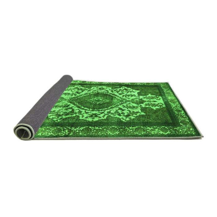 Sideview of Oriental Green Industrial Rug, urb1749grn