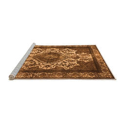 Sideview of Machine Washable Oriental Orange Industrial Area Rugs, wshurb1749org
