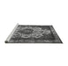 Sideview of Machine Washable Oriental Gray Industrial Rug, wshurb1749gry