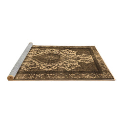 Sideview of Machine Washable Oriental Brown Industrial Rug, wshurb1749brn