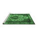 Sideview of Machine Washable Oriental Emerald Green Industrial Area Rugs, wshurb1749emgrn