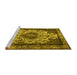 Sideview of Machine Washable Oriental Yellow Industrial Rug, wshurb1749yw