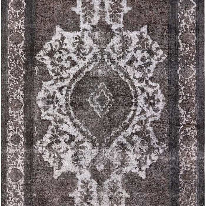 Mid-Century Modern Charcoal Gray Oriental Rug, urb1749