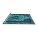 Sideview of Machine Washable Oriental Light Blue Industrial Rug, wshurb1749lblu