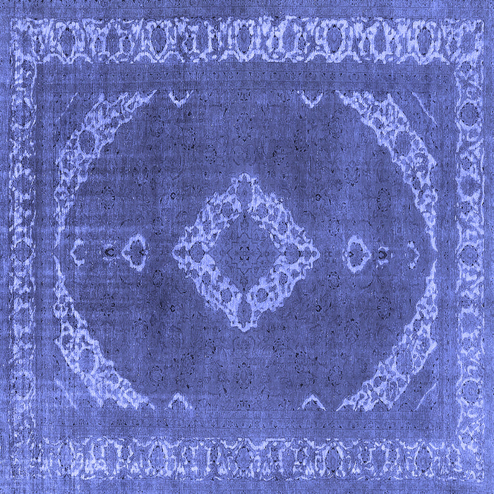 Square Oriental Blue Industrial Rug, urb1750blu