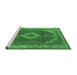 Sideview of Machine Washable Oriental Emerald Green Industrial Area Rugs, wshurb1750emgrn