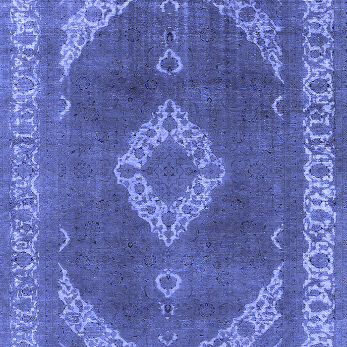Machine Washable Oriental Blue Industrial Rug, wshurb1750blu