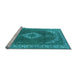 Sideview of Machine Washable Oriental Light Blue Industrial Rug, wshurb1750lblu