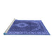 Sideview of Machine Washable Oriental Blue Industrial Rug, wshurb1750blu