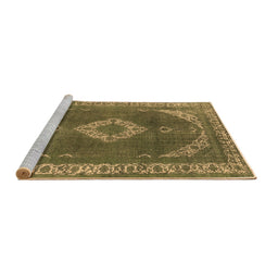 Sideview of Machine Washable Oriental Brown Industrial Rug, wshurb1750brn